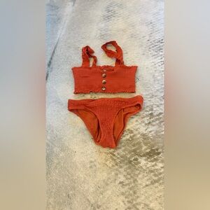 Cabana Del Sol Rust Orange Bikini Set Size Small